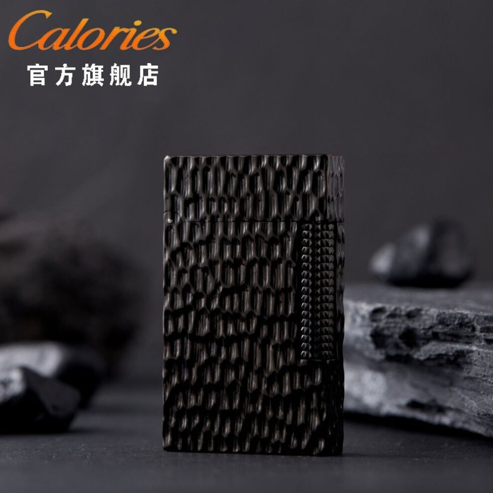Photos - Other Hand Tools  Karu Meteorite Crater Langsheng Gas Lighters Brass Windproof Refillable Creative Personalized Gi(Wide Version Crater Black)