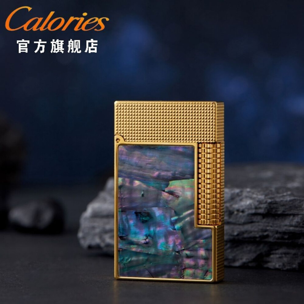 Yeuligo Golden ( & Paris Nail Colorful) Kalu Caibei Langsheng Lighter Luxury Fashion Trendy Men Lighter Side Pulley Gift