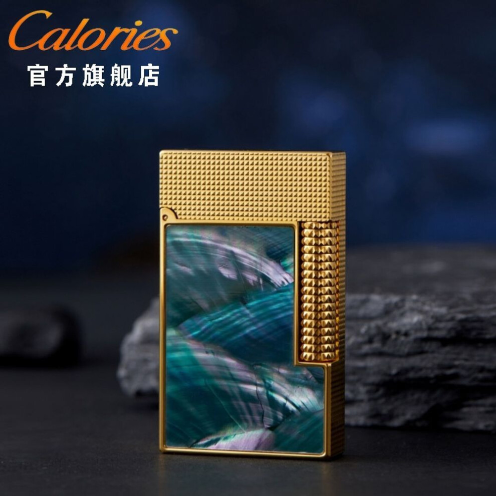 Yeuligo Golden ( & Paris Nail Walking) Kalu Caibei Langsheng Lighter Luxury Fashion Trendy Men Lighter Side Pulley Gift