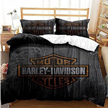 (200x200cm) Motorcycle digital pattern printed quilt cover-0111 Harley