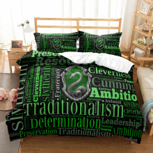 (large220x240) Harry Potter and the Magic School Digital Print Quilt Set 021915 Slytherin