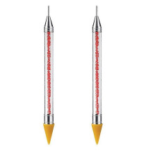 Outil de prélèvement de pierres précieuses pour les ongles, outil de bricolage à double extrémité avec manche en acrylique