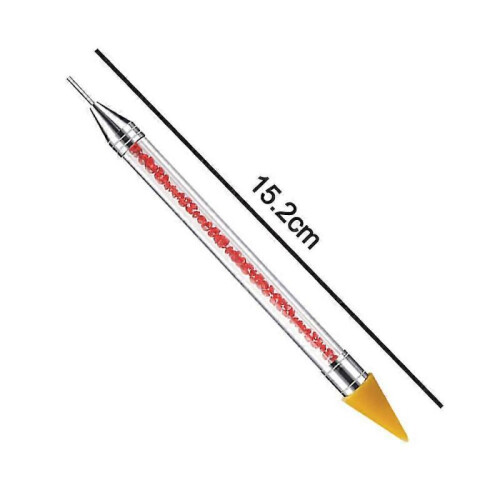 Nail Rhinestone Picker Dotting Tool , Dual-ended Diy Nail Art Tool with Acrylic Handle 1