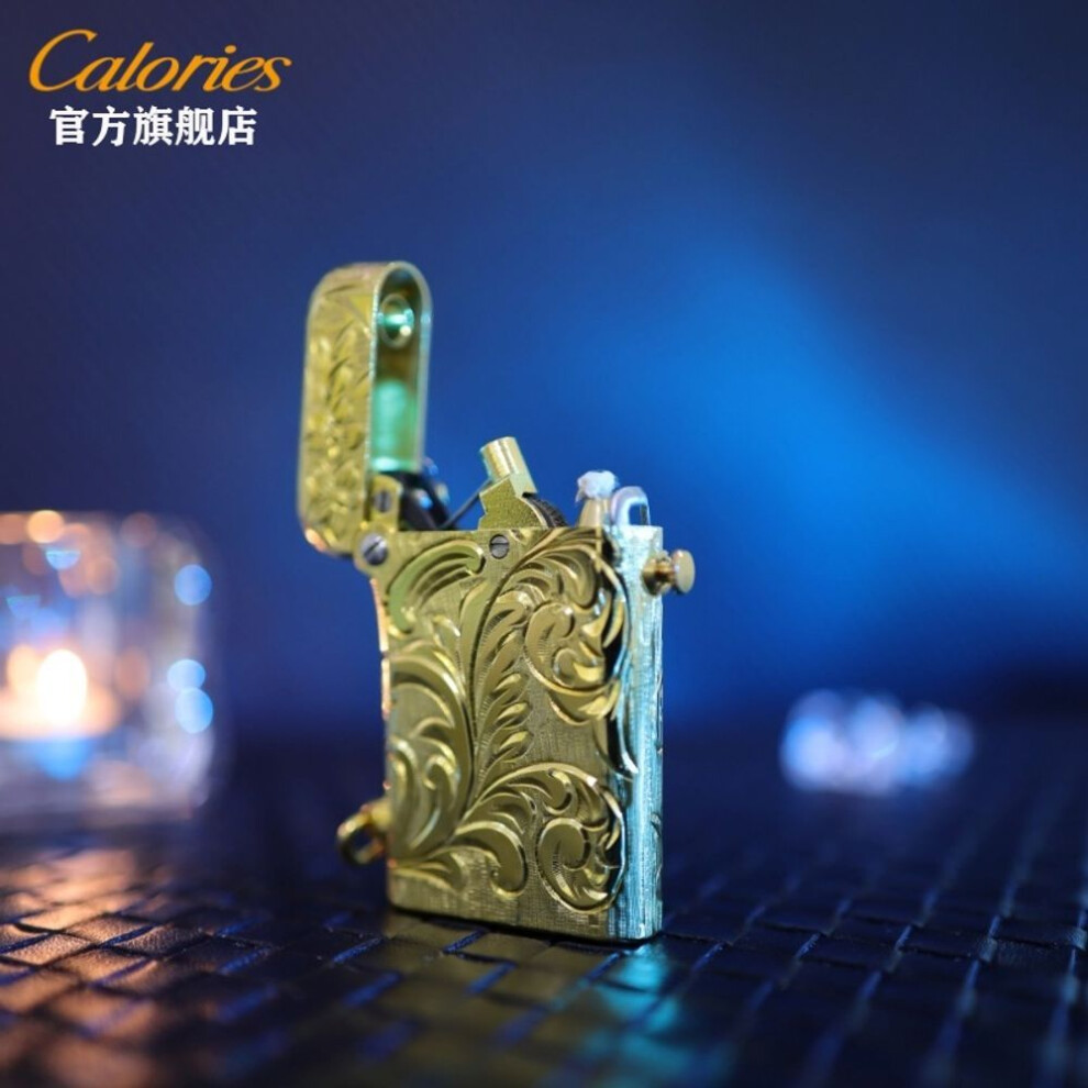 Yeuligo (Torrance Hand Carving Datang) Joint-Name Torens Kerosene Lighter Male Brass Press Ejection Mechanical Retro Old-Fashioned Machine