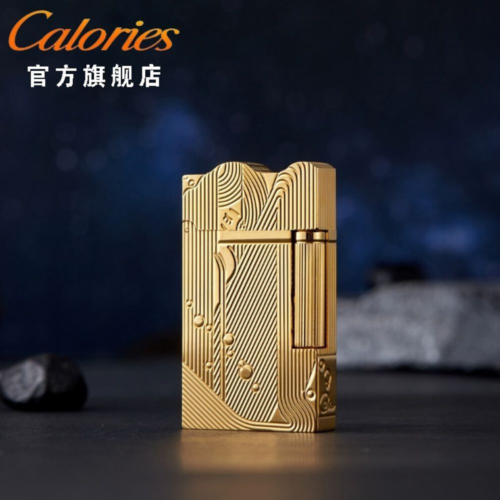 Yeuligo Gold (Mermaid Range Hood) Kalu Brass One Piece Shanzhi Same Sleeping Mermaid Sideslip Langsheng Kerosene Lighter
