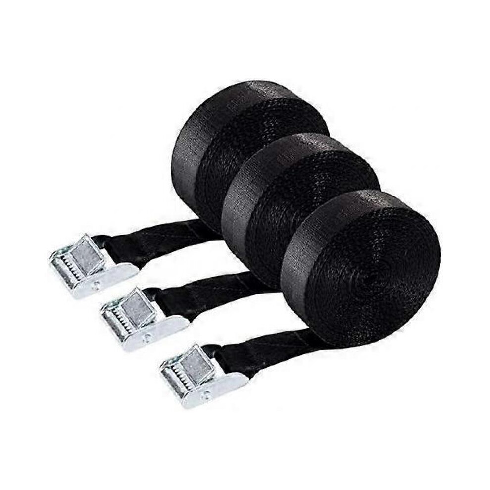 3 Pcs 1" X3.3ft Cargo Tie Down Straps, Lashing Straps With Cam Lock (3.3Ft-3Pcs) Pack Of 5004229921943
