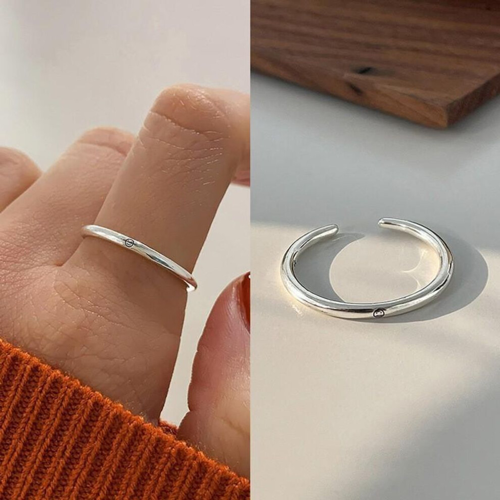 (as the picture, J2817) S925 Sterling Silver Elegant Open Pearl Ring for Women