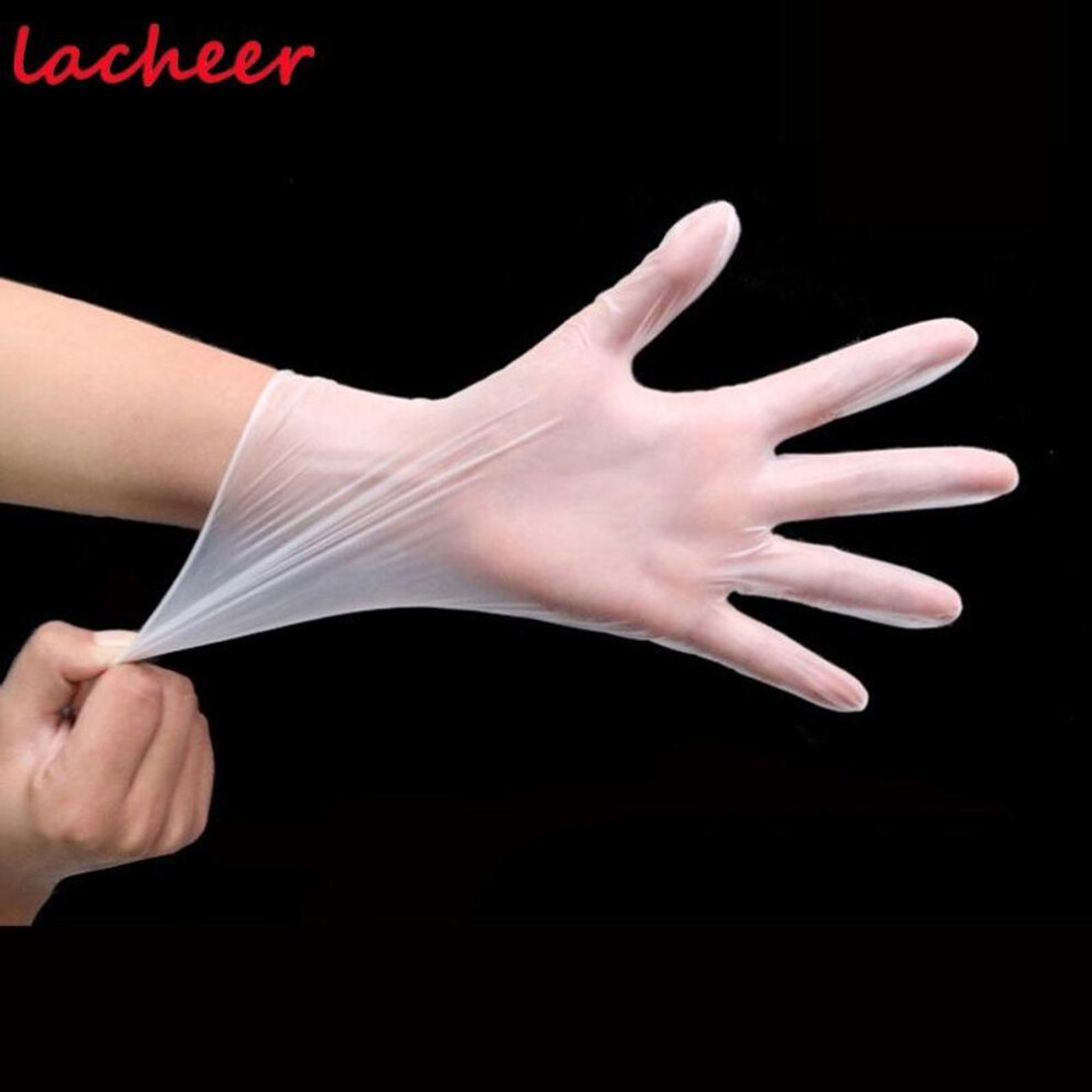 (transparent, L) 5 Pairs Of Blue Nitrile Disposable Powder Free Gloves