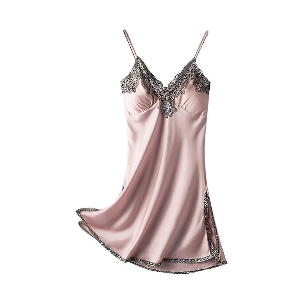 Women Satin Sling Skirt Dress Sexy Lingerie Home Wear Pajamas Nightdress Babydoll Sleepwear
