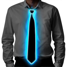 Light Up Ties, LED Light Up Ties for Men with Power Cord, Adjustable Light Up Ties, Costume Accessories for Party, Bar, School. (blue)