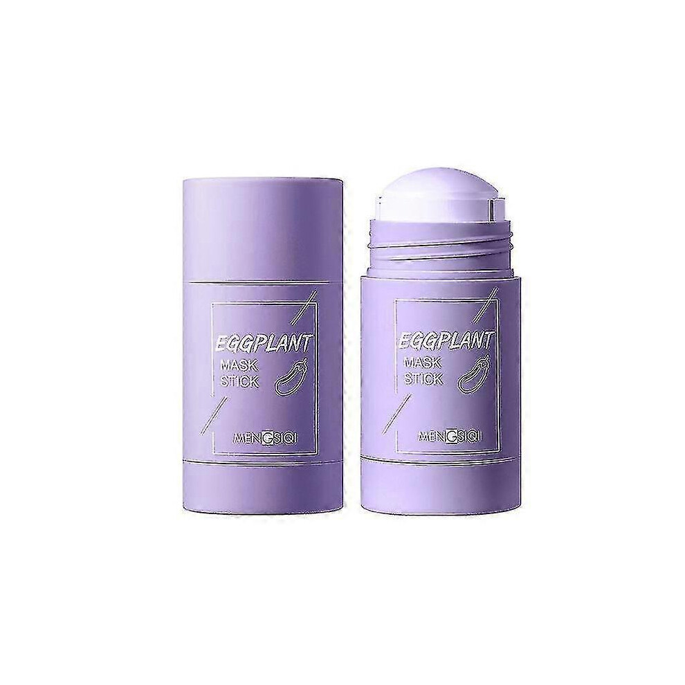 Eggplant Purifying Clay Stick Mask Oil Control Mosturizing Solid Cleansing Mask Facial Mud