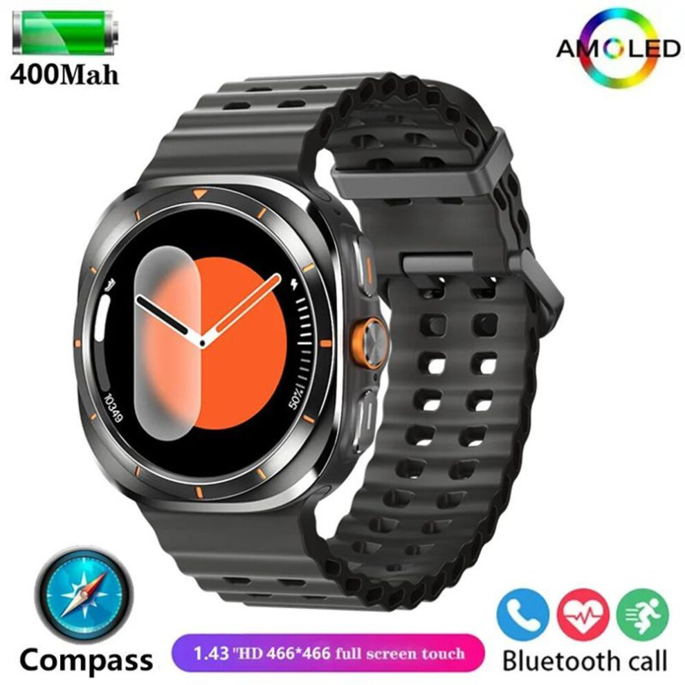 (black) New Smart Watch 7 Ultra Men Amoled Screen Multi-function Sports Fitness Tracker Health Women Smart Watch For Samsung Iphone