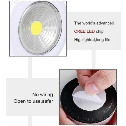 2pcs Wireless Led Closet Night Lamp Battery Powered Wardrobe Cupboard Lamp 1