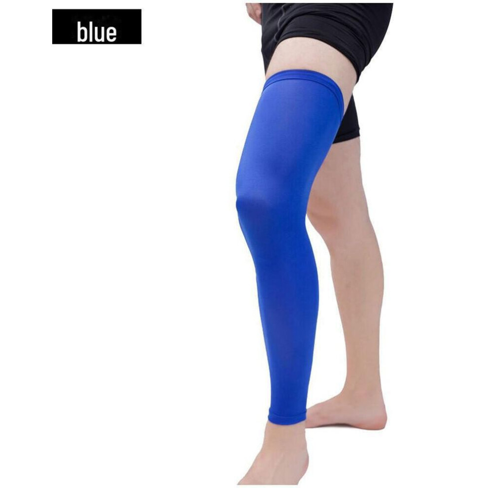 (blue, XS) Outdoor Lycra Breathable Sunscreen Sports Leggings & Knee Pads For Basketball, Mountaineering, Cycling, And Running