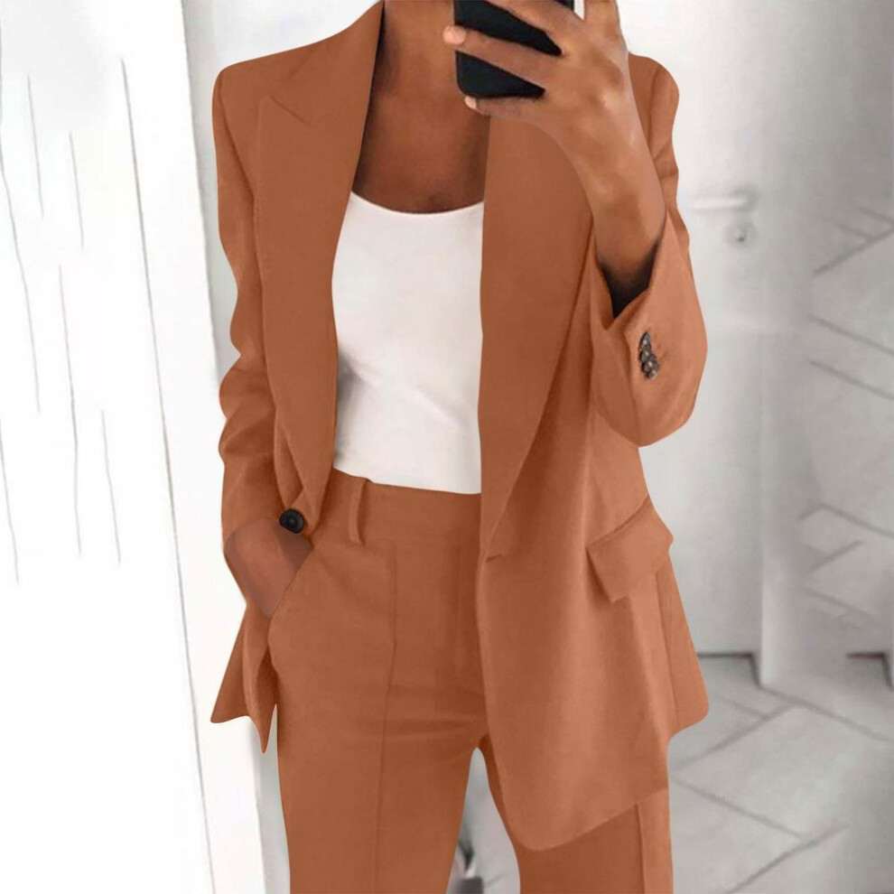 (khaki, XXXL) Women  Top Long Sleeve Casual Jacket Ladies Wear Blouse Top