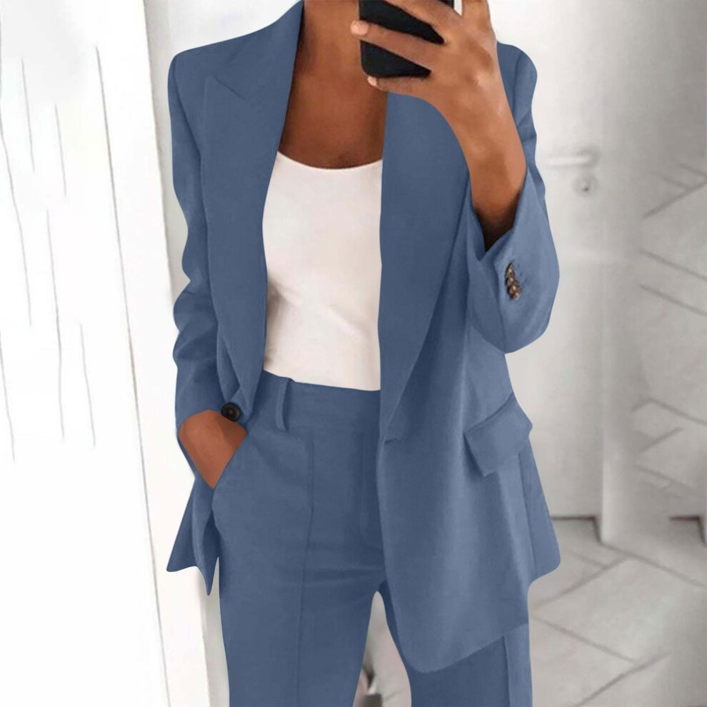 (blue, XXXL) Women  Top Long Sleeve Casual Jacket Ladies Wear Blouse Top