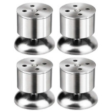 4pcs Stainless Steel Cabinet Feet, Kitchen Adjustable Furniture Legs, with Screws