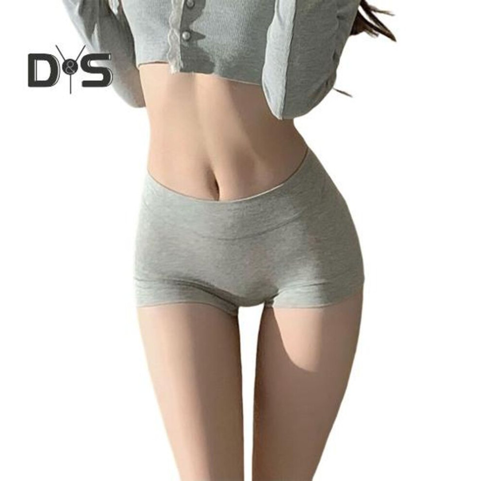 (grey, XXXL) Women's Boyshort Panties Full Coverage Cotton Boxer Briefs Seamless Stretch Underwear Panties for Daily Wear
