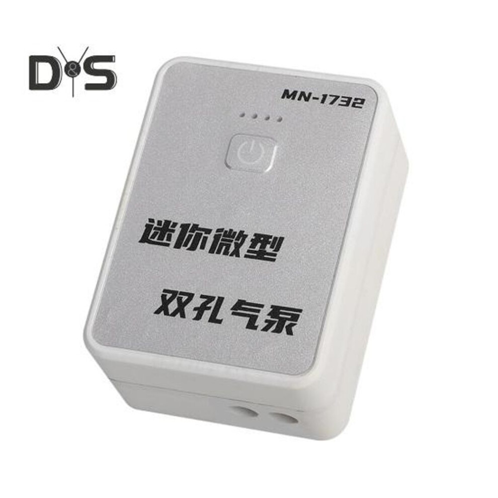 Aquarium Air Pump Rechargeable Dual Outlet Fish Tank Oxygen Pump Bubbler Mini Hydroponic Fish Tank Aerator for Outdoor Fishing