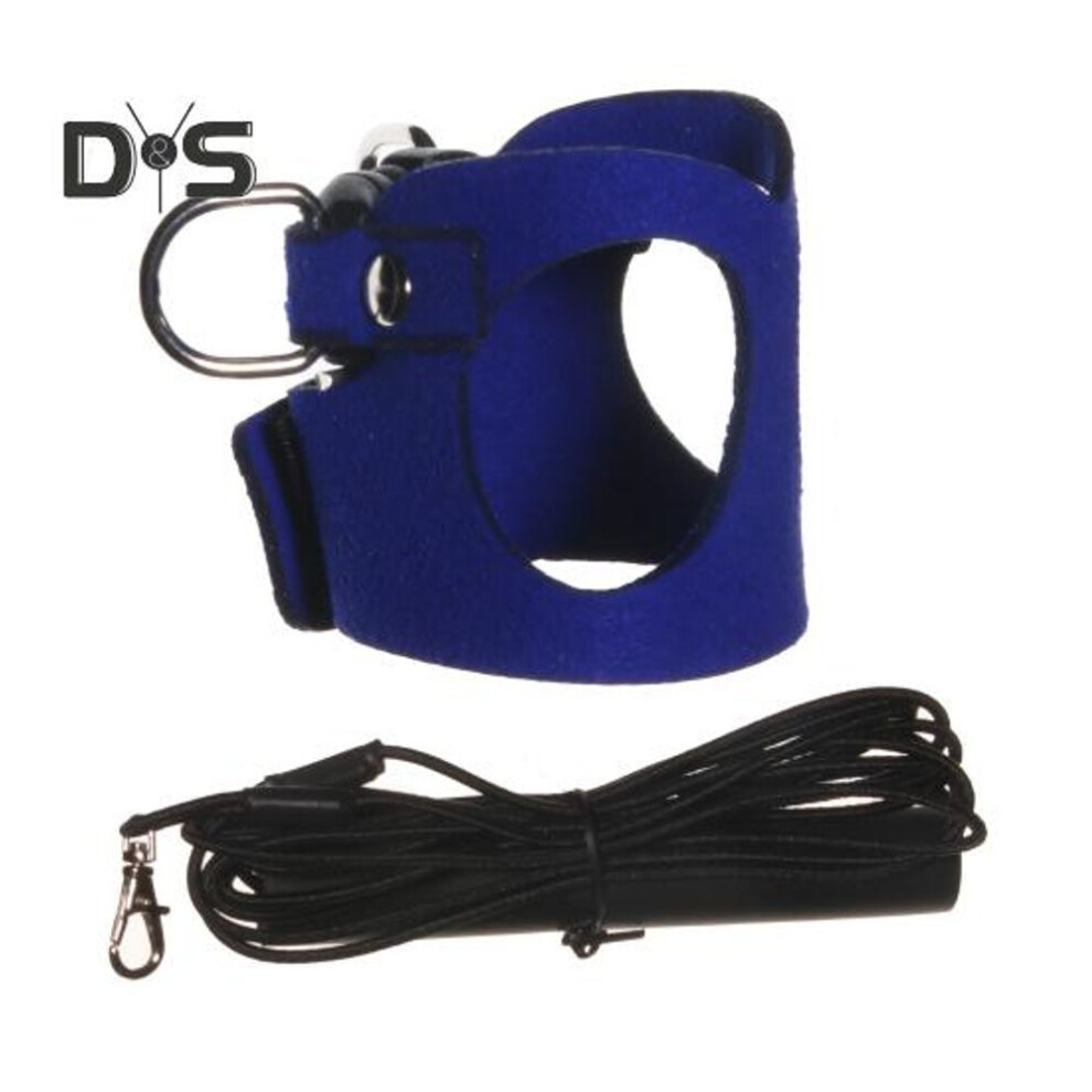 (dark blue, S) Bearded Dragon Harness And Leash Set Adjustable Lizard Harness with Nylon Rope Small Animal Traction Rope Accessories for Bearded Dragon Squirrel Rat