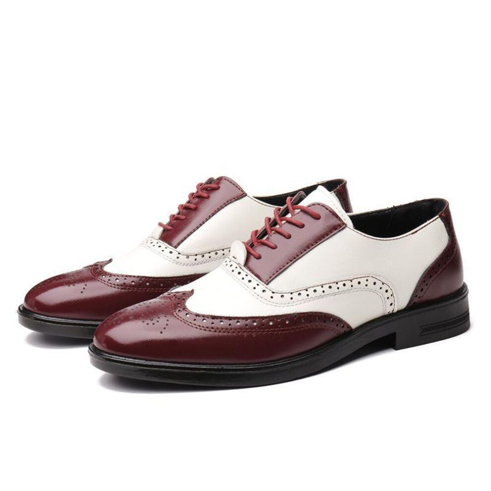 (red, 39) Men's Spring/autumn Business Casual Brogues - Trendy, All-match, Youthful, Large Sizes Available