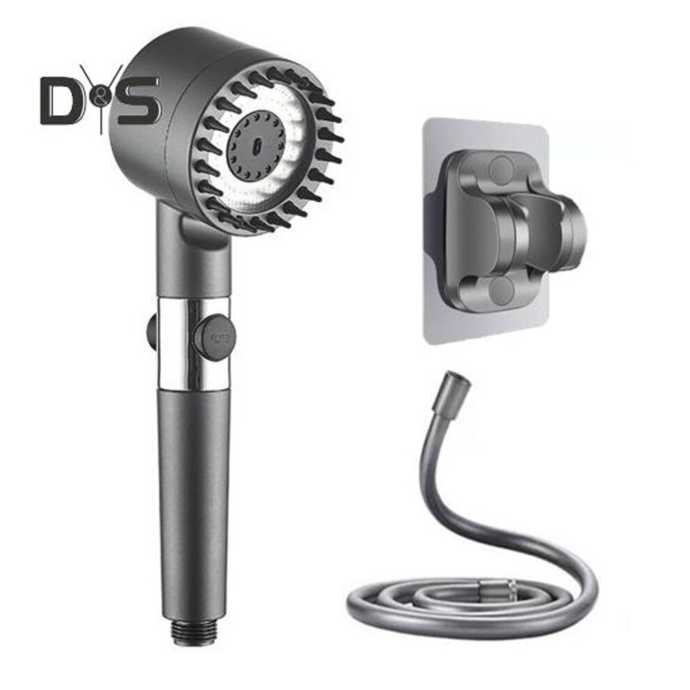 (as the picture, 150 - mm) Shower Sprayer Handheld Filter Head Adjustable Water Flow Modes High Pressure Turbocharging Dual Fixed Handheld Shower Sprayer