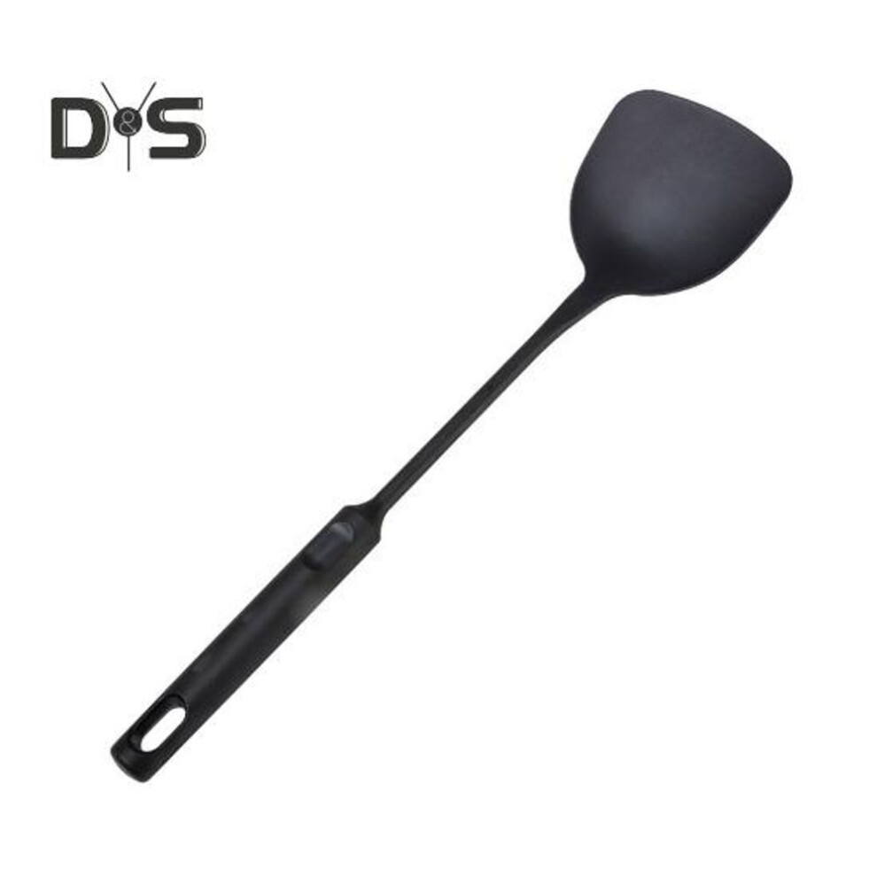 (as the picture, A) Wok Spatula And Ladle Set Extended Handle Spatula Smooth Edges Soup Spoon Scratch-free Cooking Utensil