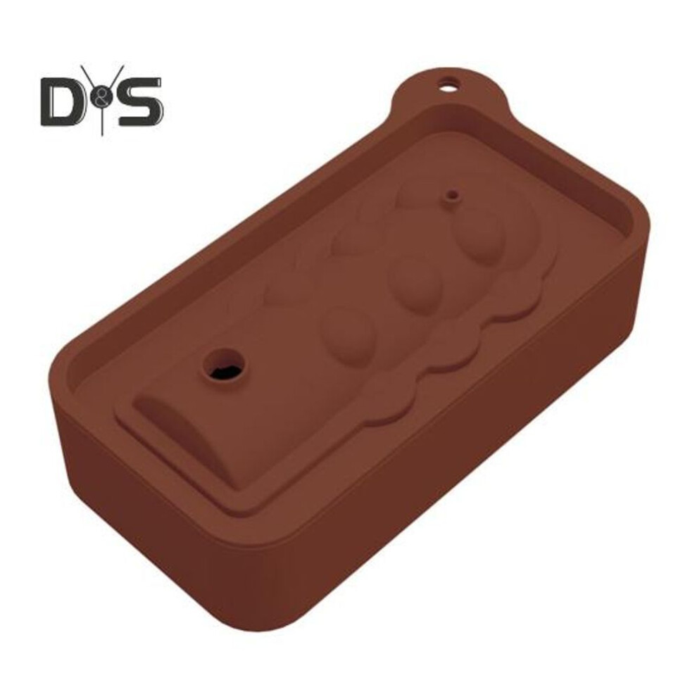 (brown) Ice Cube Mold Silicone Ice Cooler Tray For Whiskey Cocktails Easy Fill Release Ice Maker Funny Ice Dish For Party Atmosphere