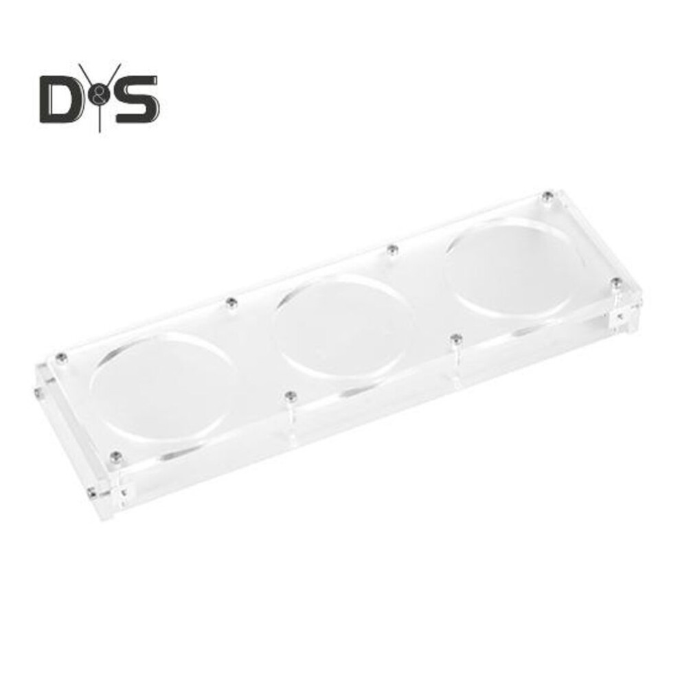 (clear) Desktop Cup Holder with 3-Slots Anti-scald Double-layer Heavy Duty Camping Picnic BBQ 3 Water Cups Organizer Coffee Mug Beer Glass Storage Stand