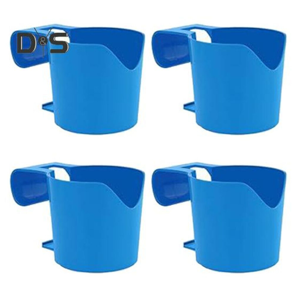 (as the picture, 4pcs) 1/2/3/4/5pcs Poolside Cup Holder Lightweight Sturdy Flexible Handles Plastic Swimming Pool Drink Holder For Above-ground Pools