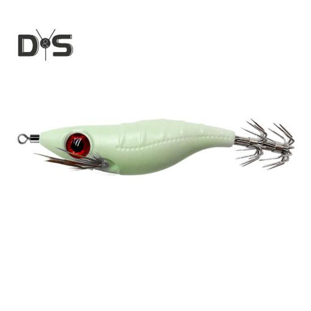 (as the picture, B) 10CM/8.5G Glow-in-the-dark Shrimp Lure with Squid Hook Realistic Bionic Artificial Bait Saltwater Freshwater Bass Walleye Trout Fishing Accessories