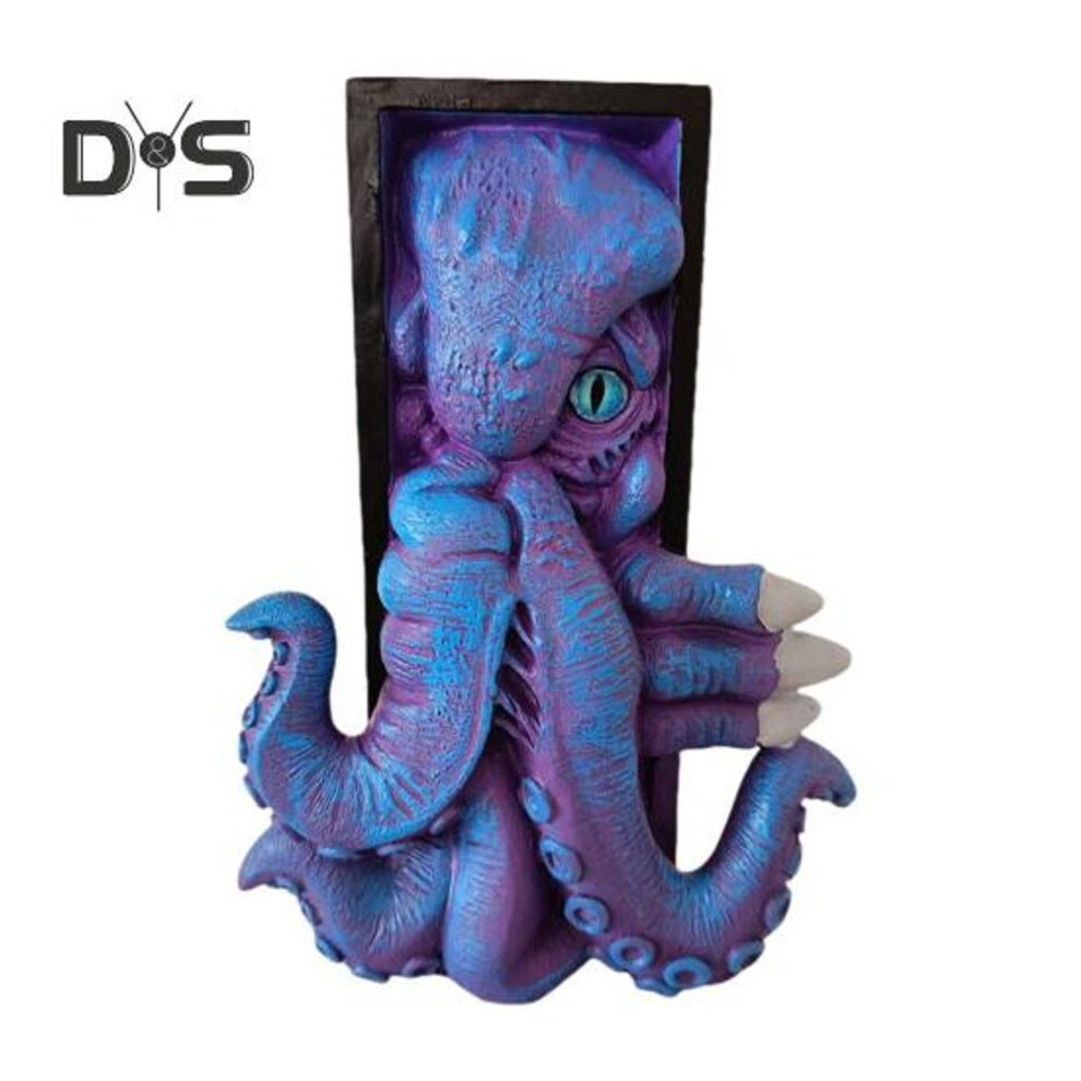 Octopus Bookend Book Nook 3D Octopus Statue Bookshelf Decor Vintage Fantasy Octopus Book End Stopper For Home Office Bookshelf Decoration