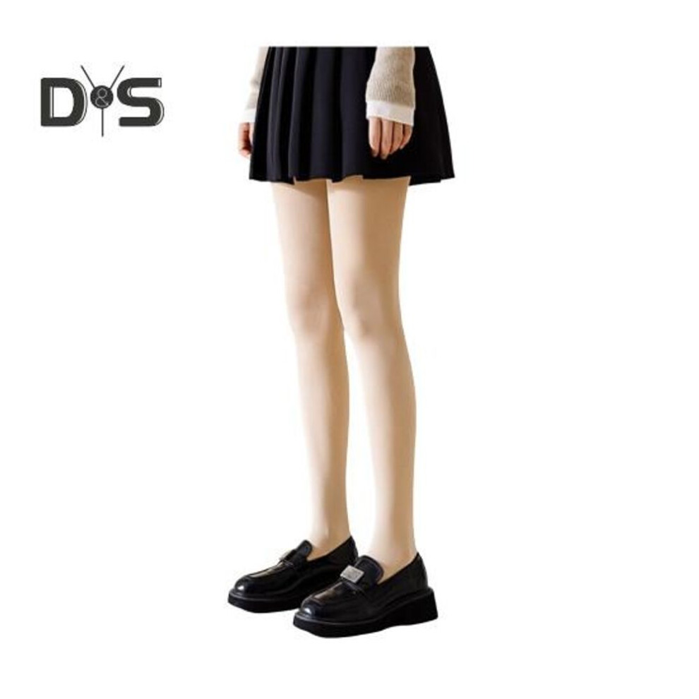 (as the picture, Light Beige) Women Pantyhose Seamless Ultra-thin See-through High Elasticity Anti-slip Solid Color Commute Dating Party Club Mini Skirt Matching Hosiery