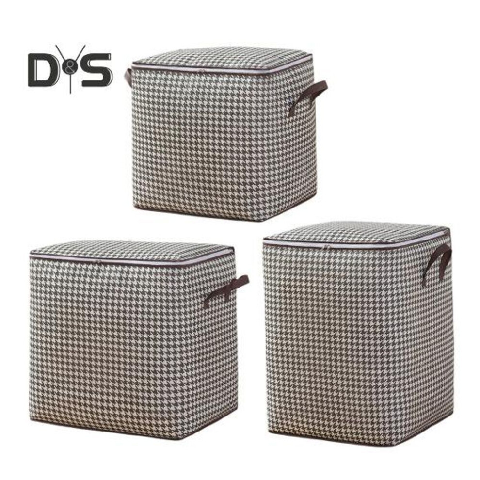 (as the picture, Sets) 1/3Pcs Zippered Storage Bags Clothes Toys Organizer with Reinforced Handles 60kg Load-capacity Moisture-Proof Quilts Toys Storage Bags