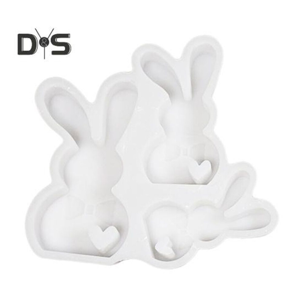 Easter Bunny Sign Silicone Mold Diy Love Heart Rabbit Ornament Mould Handmade Decoration Crafts Making Epoxy Resin Casting Mold