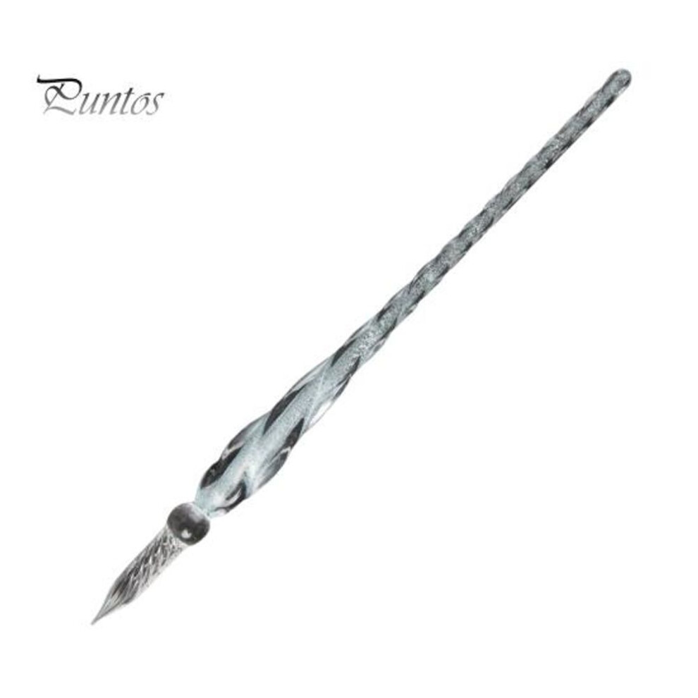 (baby blue) Glass Pen Calligraphy Comics Painting Beautiful Color Effects Dip Pen Smooth Lines Easy To Use Threaded Design Ink Dipping Pen