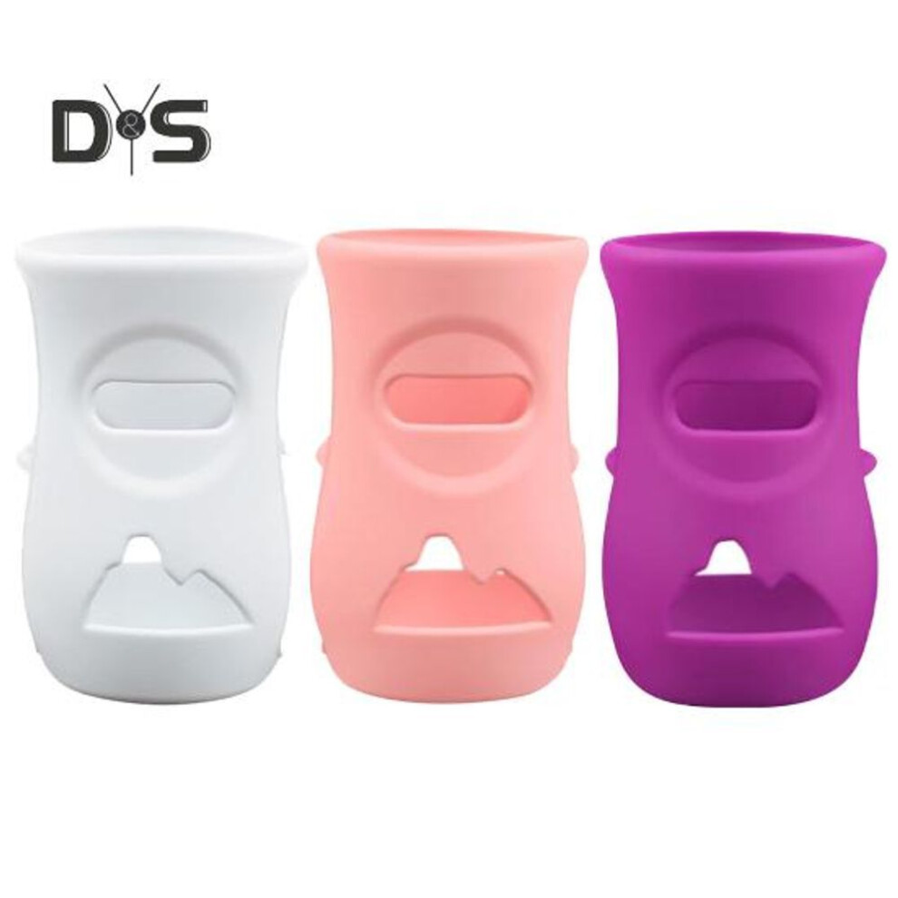 (as the picture, L B) 3pcs Silicone Sleeve For Glass Baby Bottle Anti-breakage Anti-scald Baby Bottle Holder Milk Bottle Sleeve For 4oz/8oz Baby Bottle