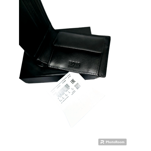 Hugo Boss Asolo Coin Pocket Black Leather Wallet Mens Gift Box on
