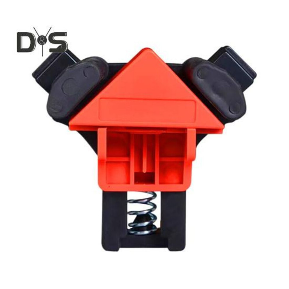 (as the picture, 1pc) Convenient Woodworking Right Angle Clamp Red Plastic Clip-on No Assembly Durable Secure Grip Corner Clamp Carpentry Tool Set