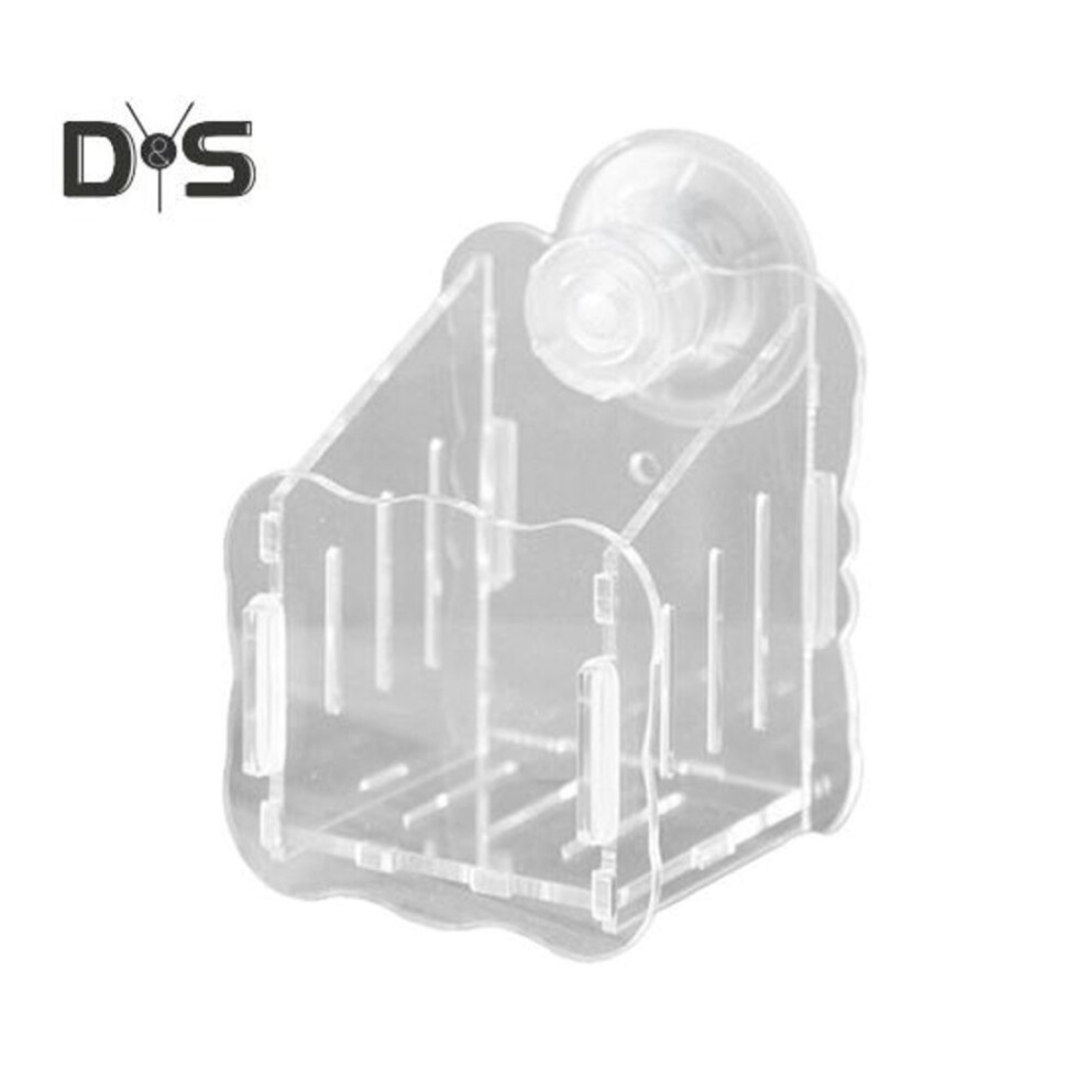 (as the picture, S) Aquarium Plant Holder Hanging Fish Tank Plant Pot with Suction Cups Clear Acrylic Aquatic Planter Cup Flower Rack