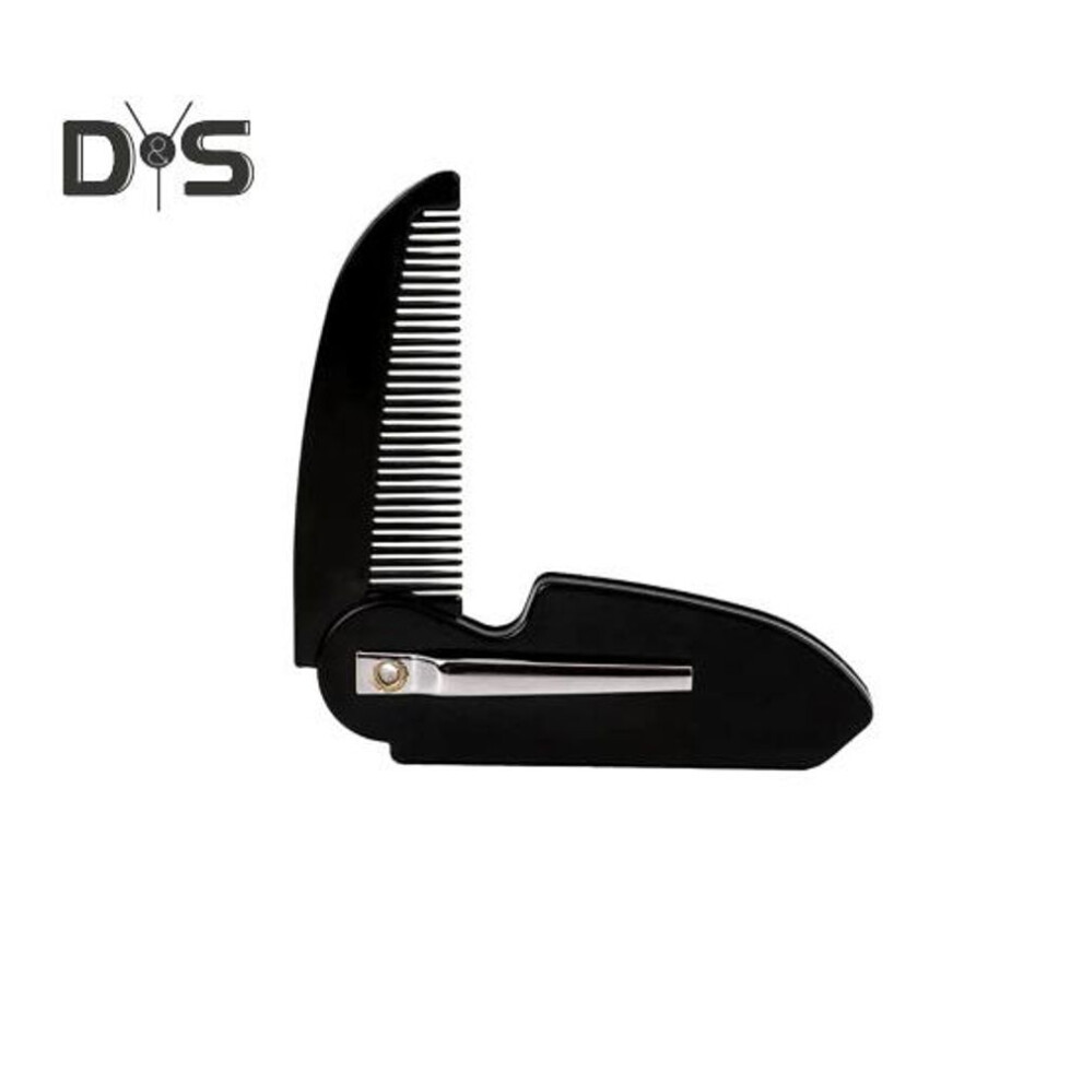 Folding Mustache Comb Portable Beard Comb Fine Teeth Plastic Pocket Comb Anti-static Travel Mini Men Mustache Styling Grooming Comb Tool