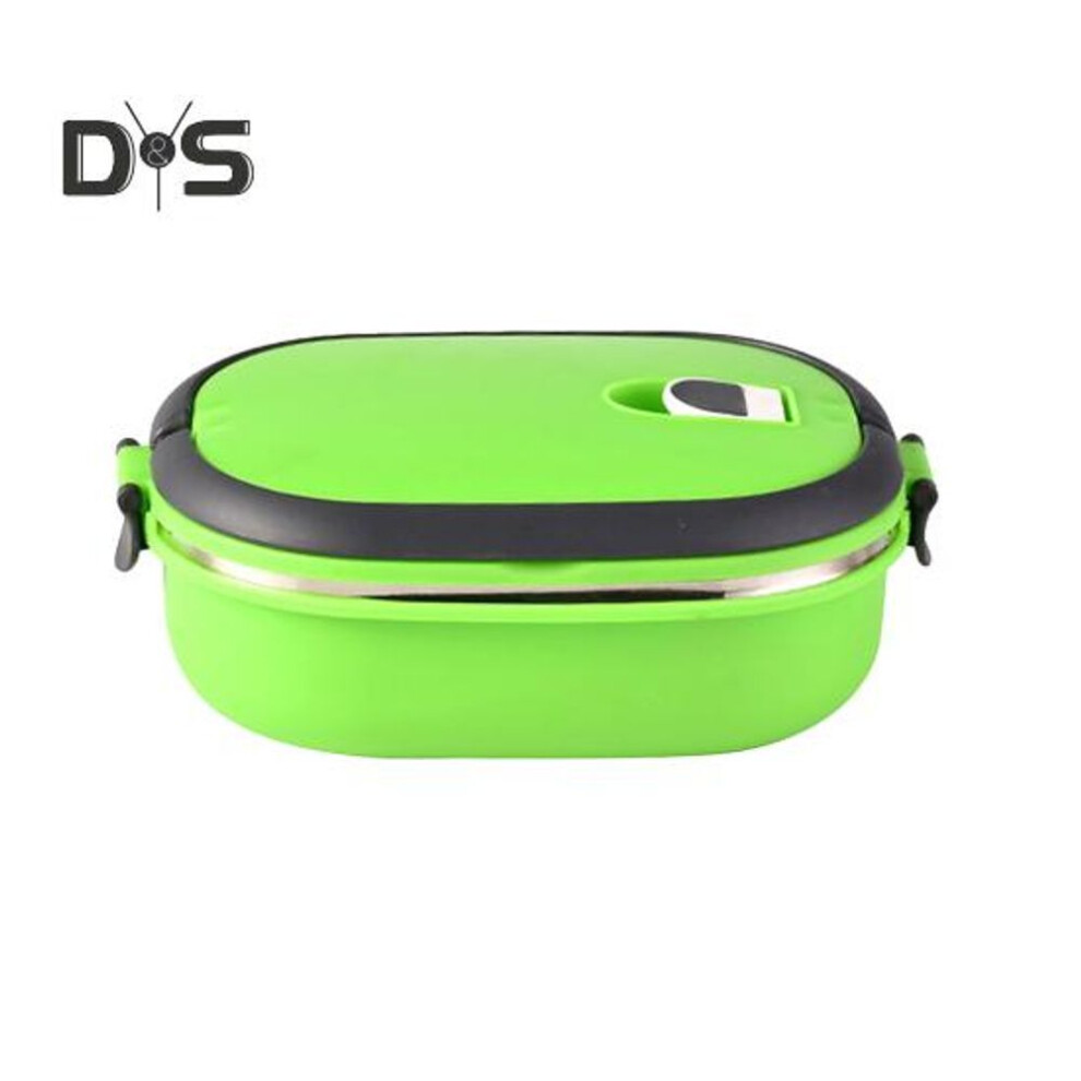 (green, S) Stainless Steel Lunch Box Insulation Thermal Bento Box Portable Easy Cleaning Food Container For Outdoor Picnic