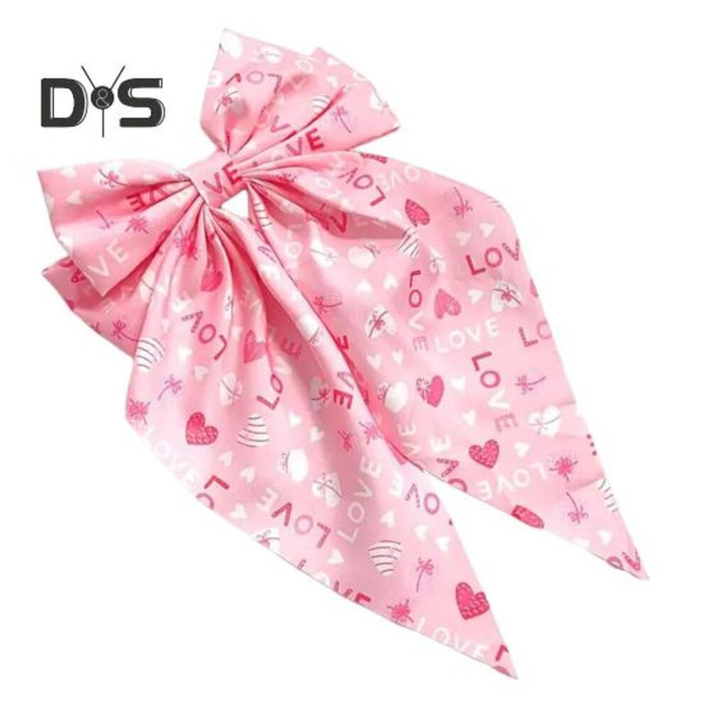 (as the picture, 3) Women Hairpin Bow Shape Ribbon Heart Lip Pattern Hair Clip Spring Clip Back Head Hair Accessories Wedding Gift