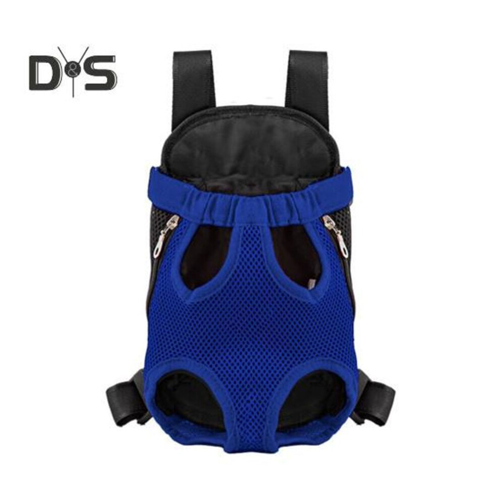 (L, royal blue) Pet Carrier Backpack Adjustable Pet Front Carrier For Hiking And Riding Portable Pet Legs Out Travel Bag For Cats Small Dogs