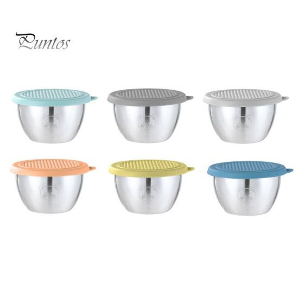 (multicolor, 6pcs) 3/6pcs Sauce Cups Salad Dressing Containers 50ml Reusable Leak-proof Stainless Steel Sauce Containers With Silicone Lids For Dressings Condiments