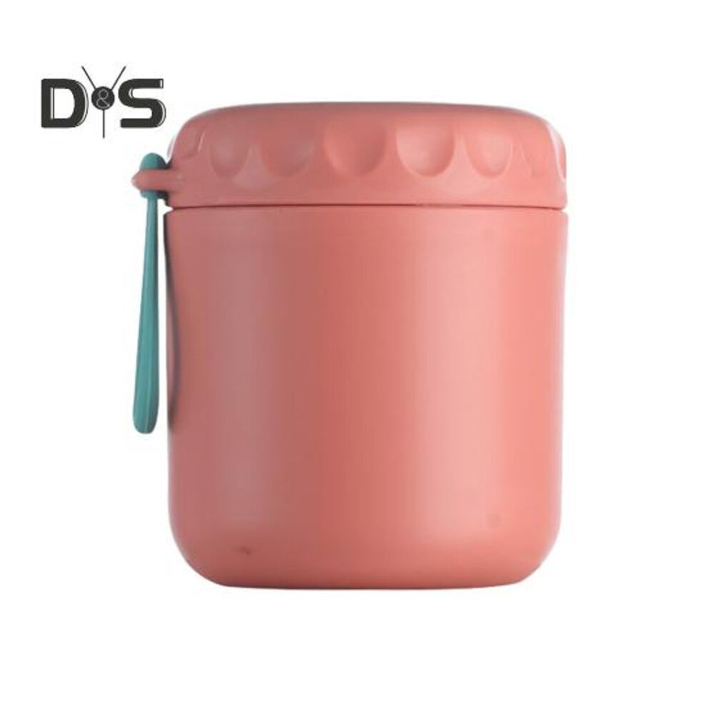 (light pink) Insulated Soup Cup Sealed Leakproof Thermal 430ml Food Jar Stainless Steel Thermal Mug For Oatmeal Milk Porridge Family Lunch Container