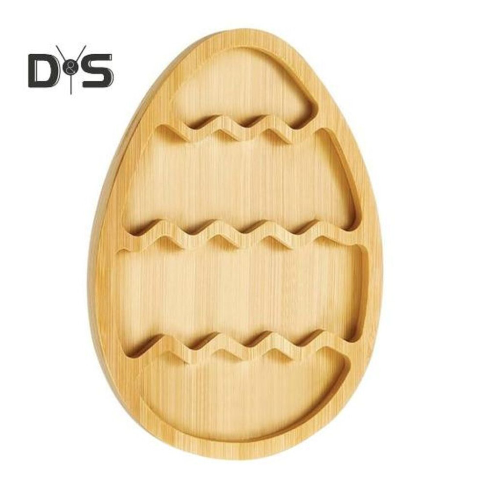 (as the picture, C) Wooden Pallet Candies Nuts Fruits Serving Tray Rabbit Oval Shape Easter Dinner Plate Oak Wood Jewelry Craft Container