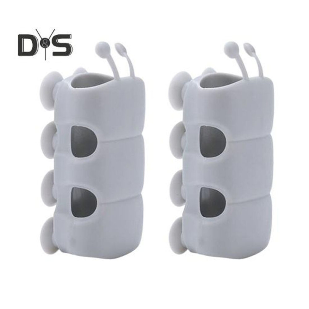 (grey) 2pcs Suction Cup Shower Bracket Holders Adjustable Easy To Install Universal Relocatable Shower Head Suction Cup Holders