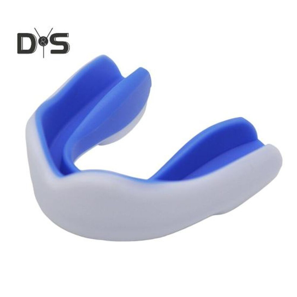 (white,blue) Sports Mouthguard Athletic Gum Teeth Mouth Guard for Boxing Basketball Football Lacrosse MMA Hockey Martial Arts