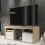 Creative Furniture TV Unit 145cm- Oak & White Gloss Doors 1
